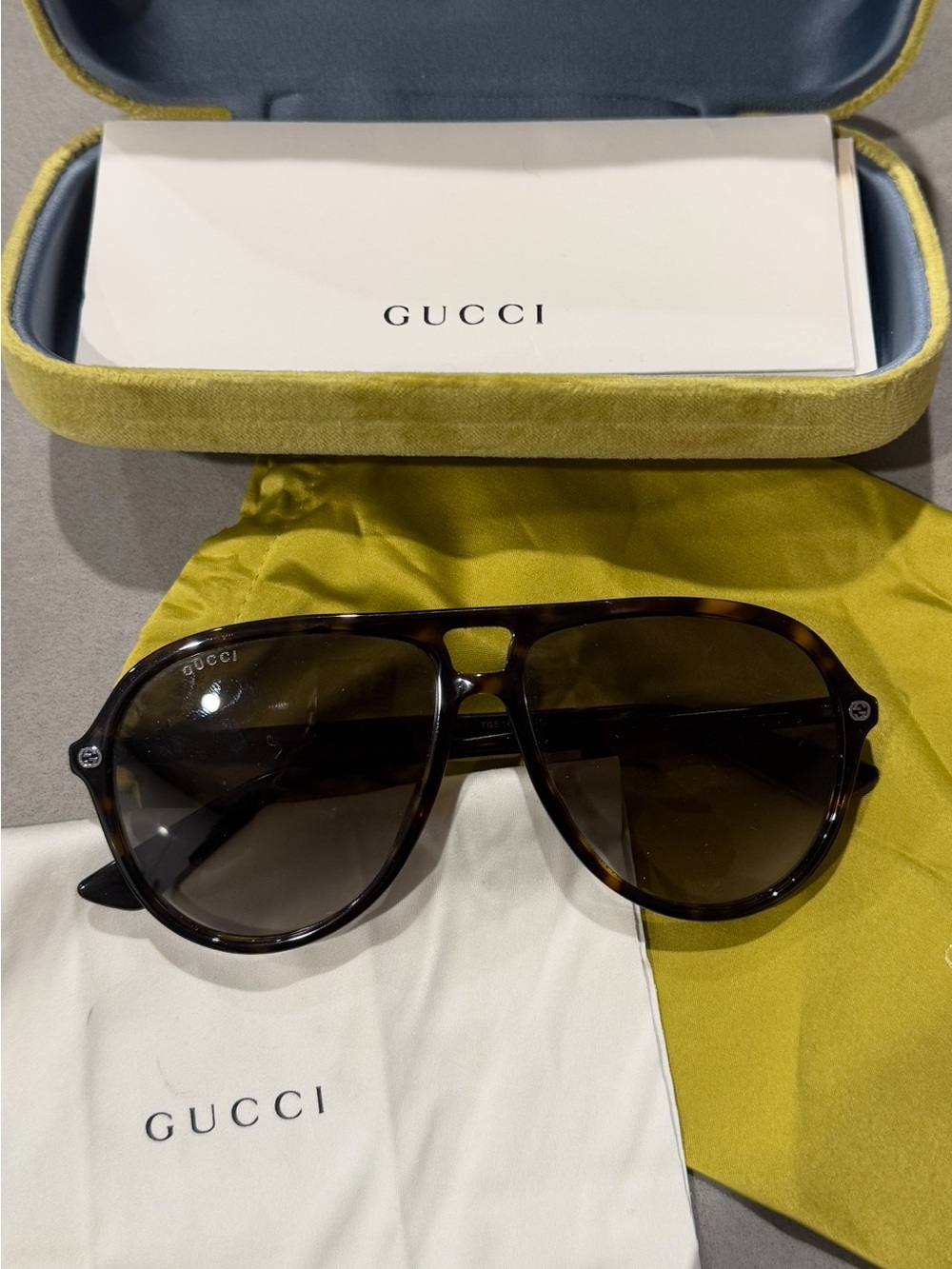 Gucci Aviator Sunglasses - Tortoiseshell
